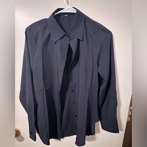 Womens Button Down Shirts Fitted Collared Long Sleeve Dress Shirt